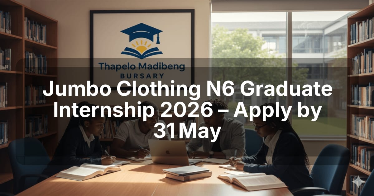 Jumbo Clothing N6 Graduate Internship 2026 – Apply by 31 May