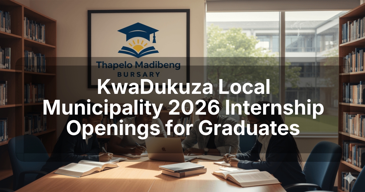 KwaDukuza Local Municipality 2026 Internship Openings for Graduates