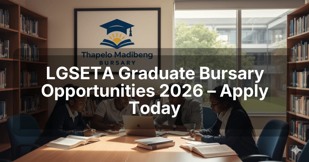 LGSETA Graduate Bursary Opportunities 2026 – Apply Today