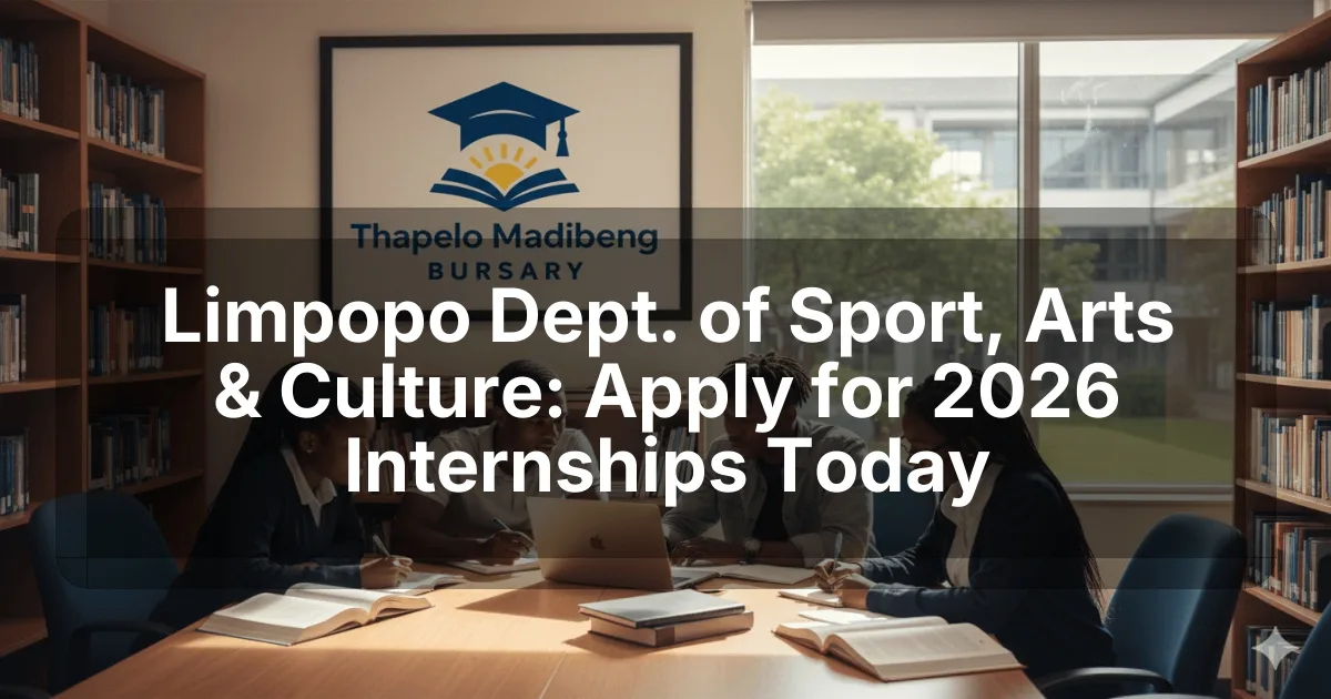 Limpopo Dept. of Sport, Arts & Culture: Apply for 2026 Internships Today