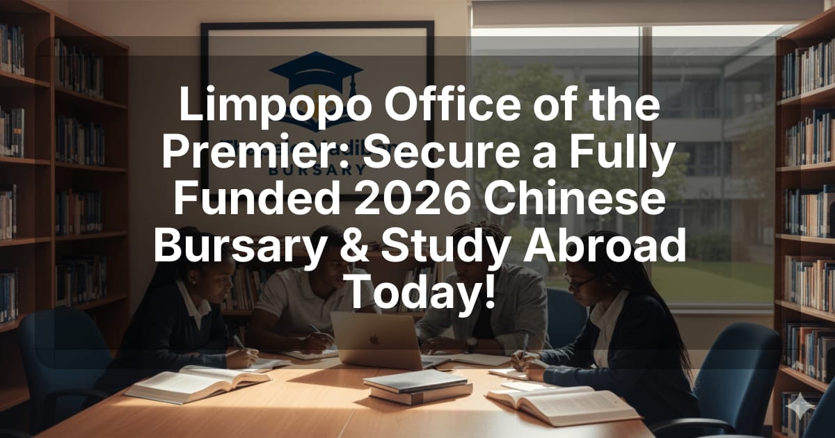 Limpopo Office of the Premier: Secure a Fully Funded 2026 Chinese Bursary & Study Abroad Today!
