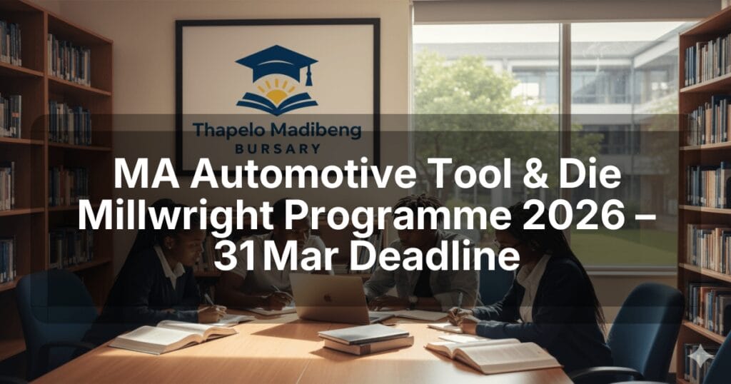 MA Automotive Tool & Die Millwright Programme 2026 – 31 Mar Deadline