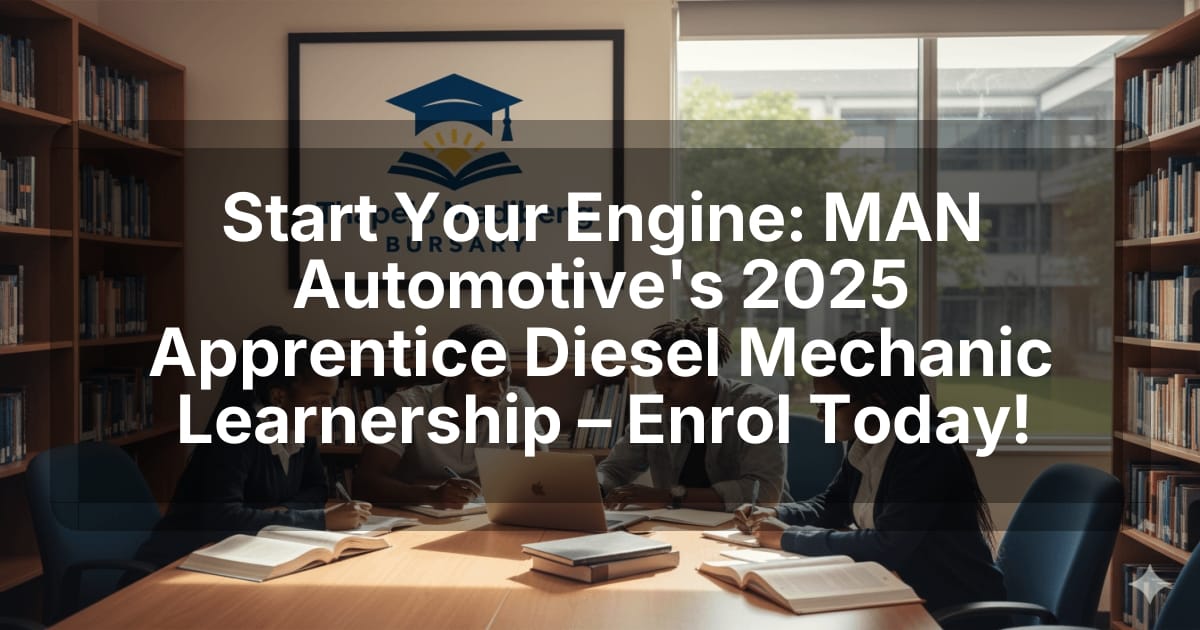 Start Your Engine: MAN Automotive's 2025 Apprentice Diesel Mechanic Learnership – Enrol Today!