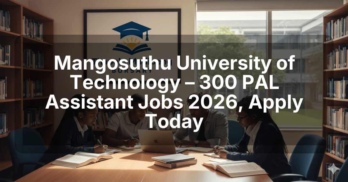 Mangosuthu University of Technology – 300 PAL Assistant Jobs 2026, Apply Today