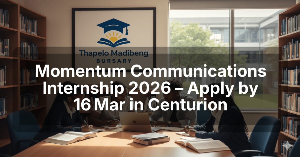 Momentum Communications Internship 2026 – Apply by 16 Mar in Centurion