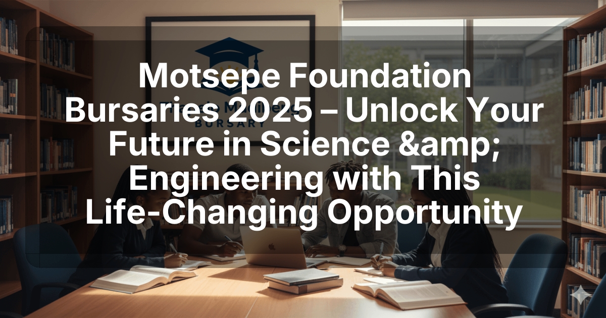Motsepe Foundation Bursaries 2025 – Unlock Your Future in Science & Engineering with This Life-Changing Opportunity