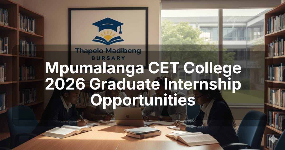Mpumalanga CET College 2026 Graduate Internship Opportunities