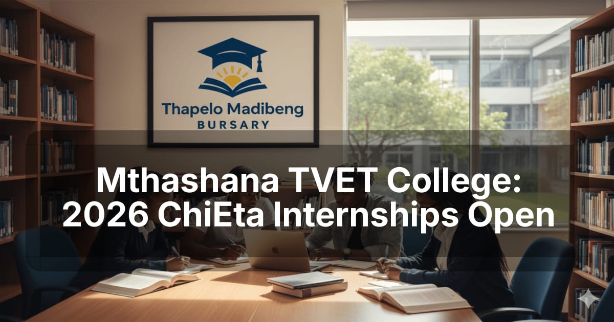 Mthashana TVET College: 2026 ChiEta Internships Open