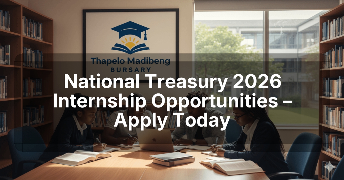 National Treasury 2026 Internship Opportunities – Apply Today