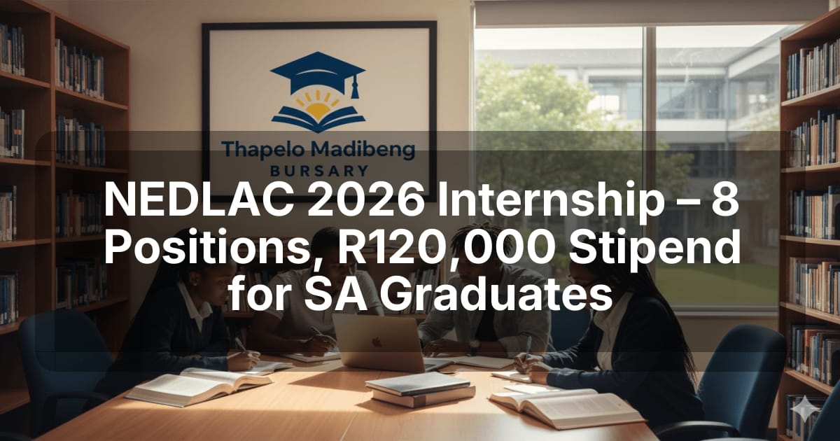 NEDLAC 2026 Internship – 8 Positions, R120,000 Stipend for SA Graduates