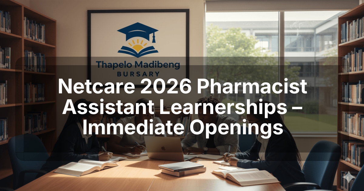 Netcare 2026 Pharmacist Assistant Learnerships – Immediate Openings