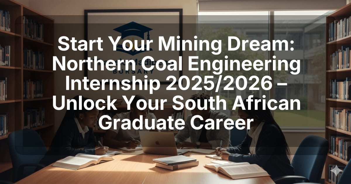 Start Your Mining Dream: Northern Coal Engineering Internship 2025/2026 – Unlock Your South African Graduate Career