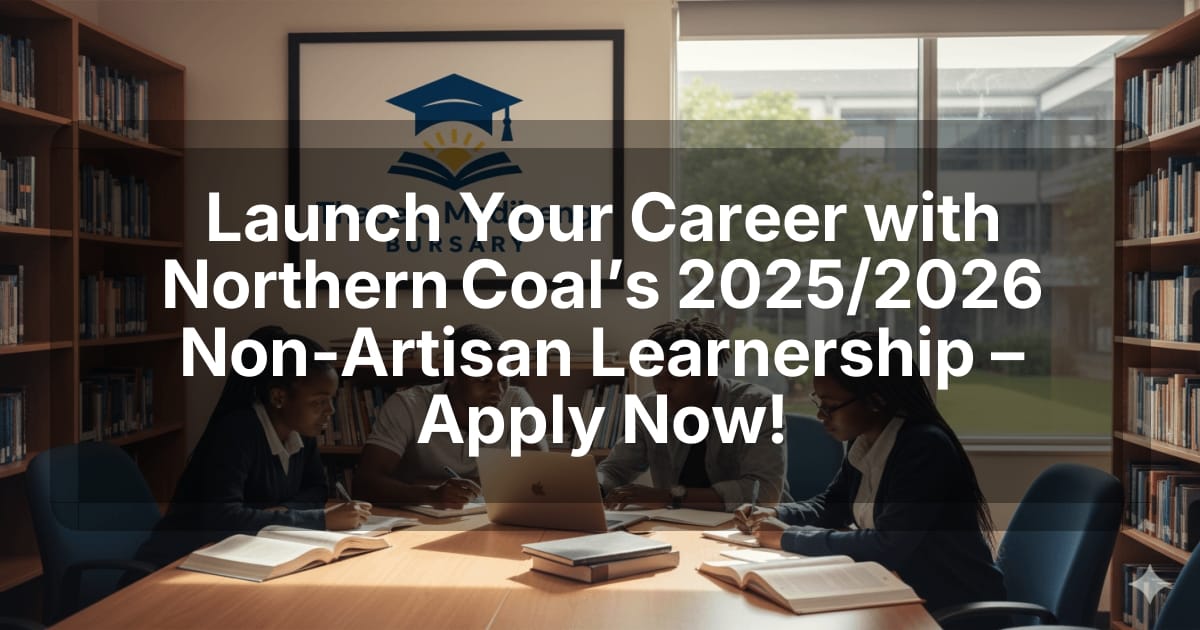 Launch Your Career with Northern Coal’s 2025/2026 Non‑Artisan Learnership – Apply Now!