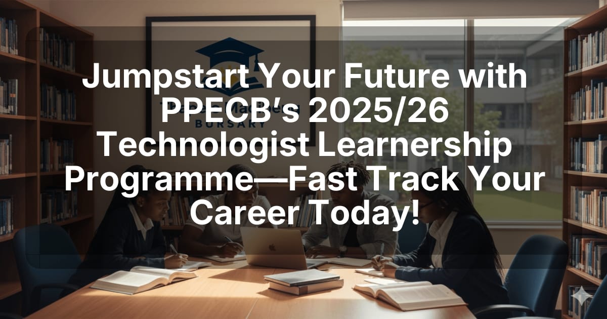 Jumpstart Your Future with PPECB’s 2025/26 Technologist Learnership Programme—Fast Track Your Career Today!