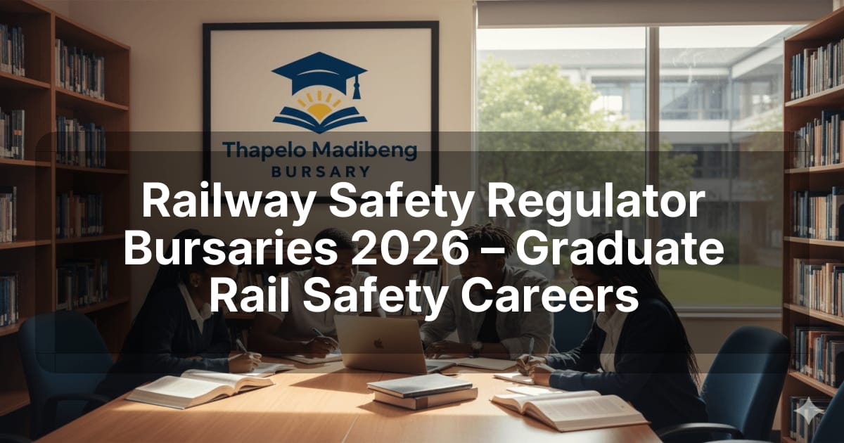 Railway Safety Regulator Bursaries 2026 – Graduate Rail Safety Careers
