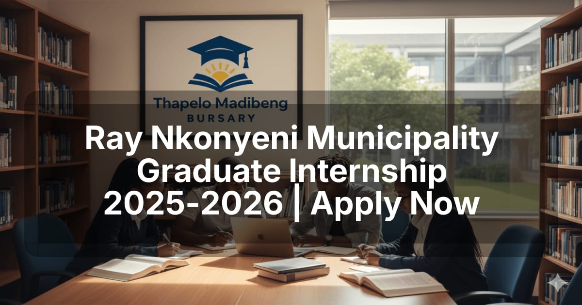 Ray Nkonyeni Municipality Graduate Internship 2025-2026 | Apply Now