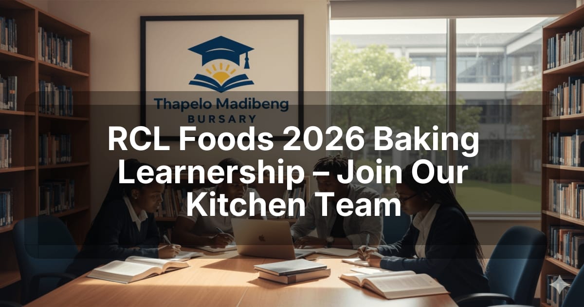 RCL Foods 2026 Baking Learnership – Join Our Kitchen Team