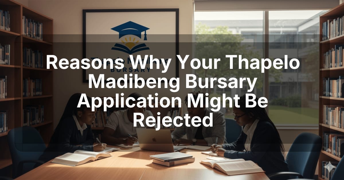 Reasons Why Your Thapelo Madibeng Bursary Application Might Be Rejected