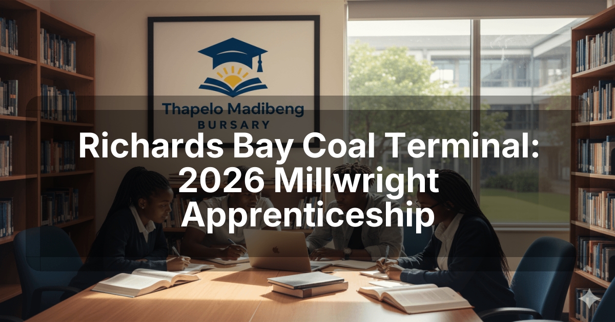 Richards Bay Coal Terminal: 2026 Millwright Apprenticeship