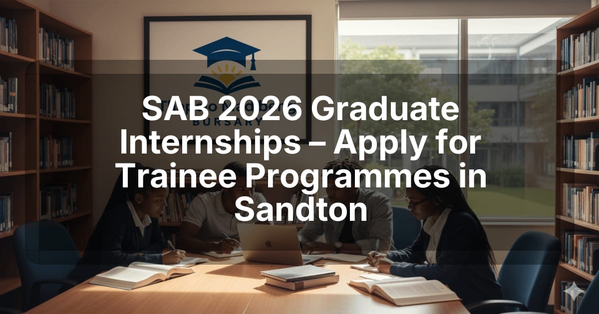 SAB 2026 Graduate Internships – Apply for Trainee Programmes in Sandton