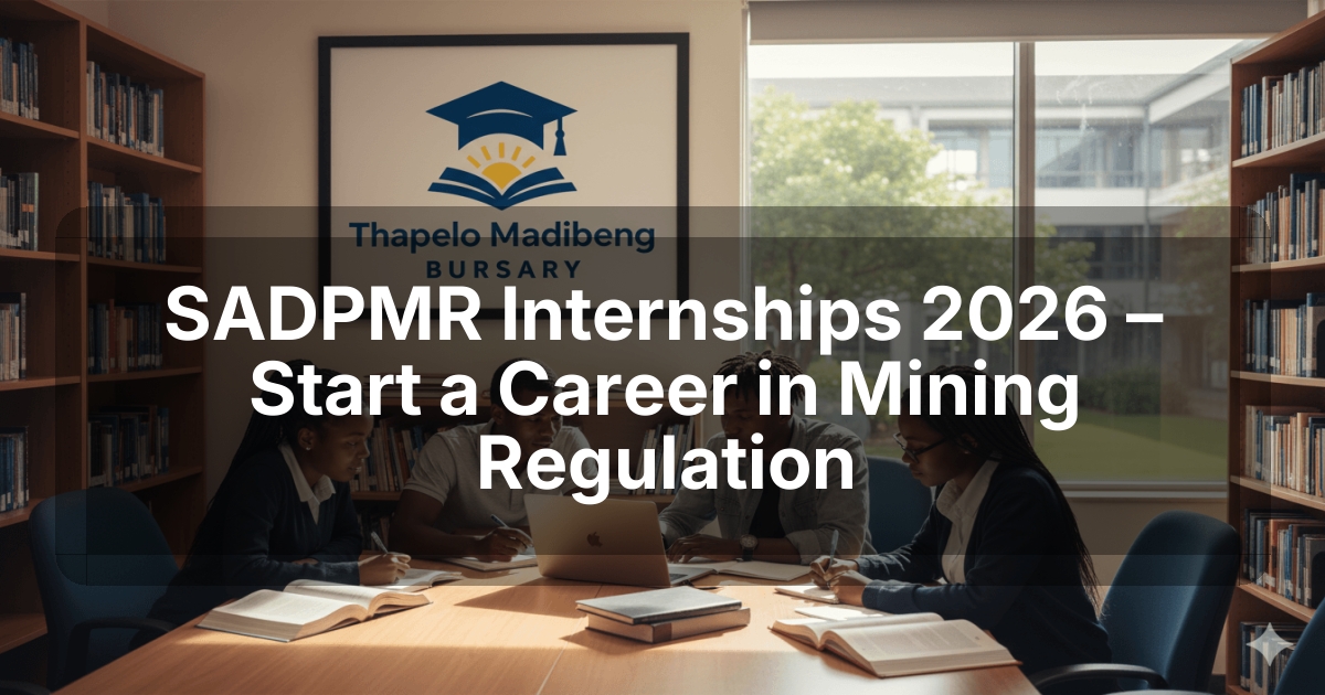SADPMR Internships 2026 – Start a Career in Mining Regulation