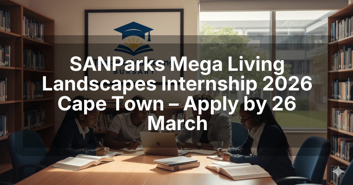 SANParks Mega Living Landscapes Internship 2026 Cape Town – Apply by 26 March