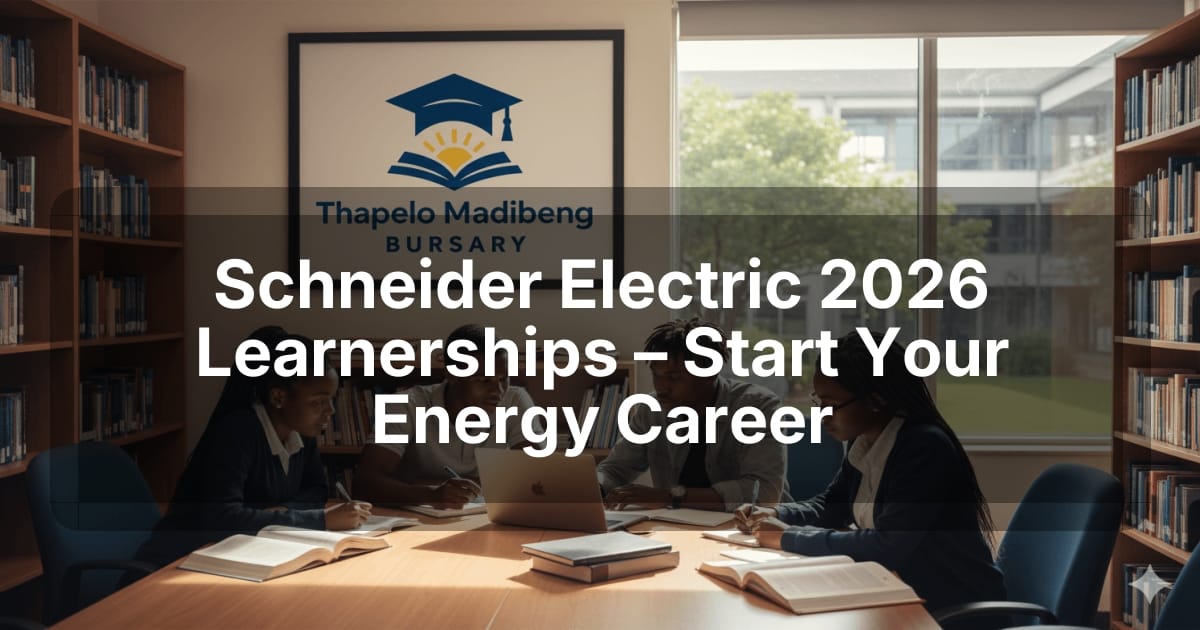 Schneider Electric 2026 Learnerships – Start Your Energy Career