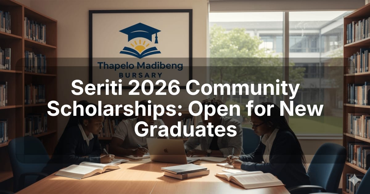 Seriti 2026 Community Scholarships: Open for New Graduates