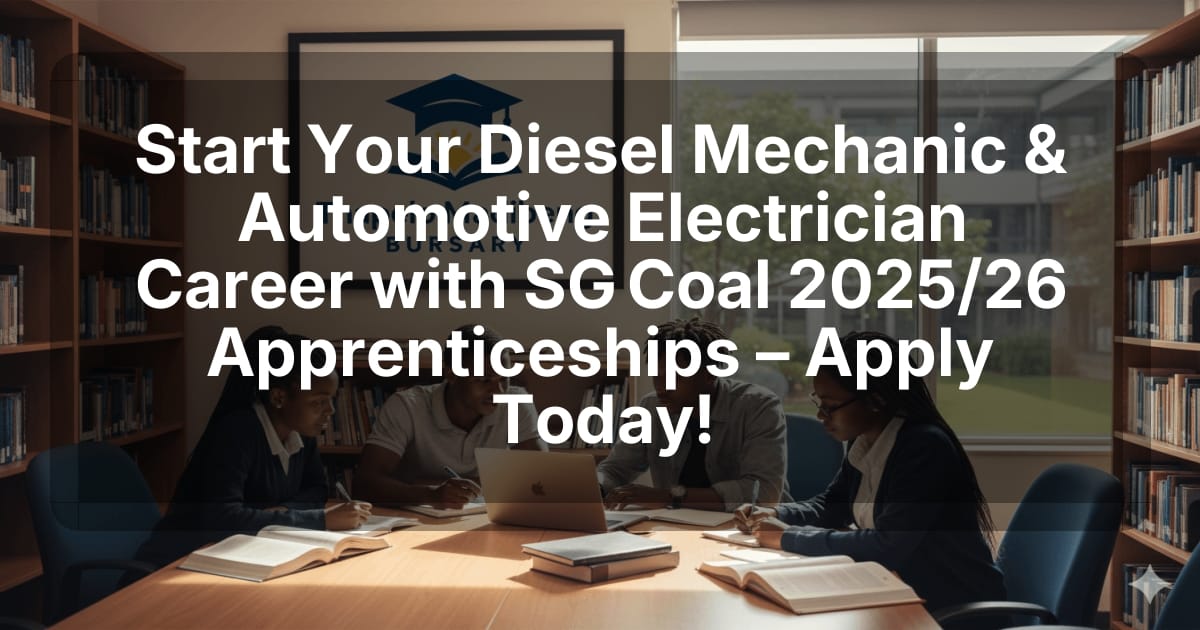 Start Your Diesel Mechanic & Automotive Electrician Career with SG Coal 2025/26 Apprenticeships – Apply Today!