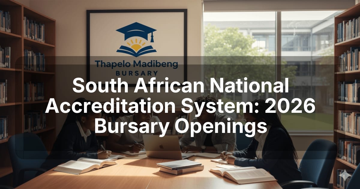 South African National Accreditation System: 2026 Bursary Openings