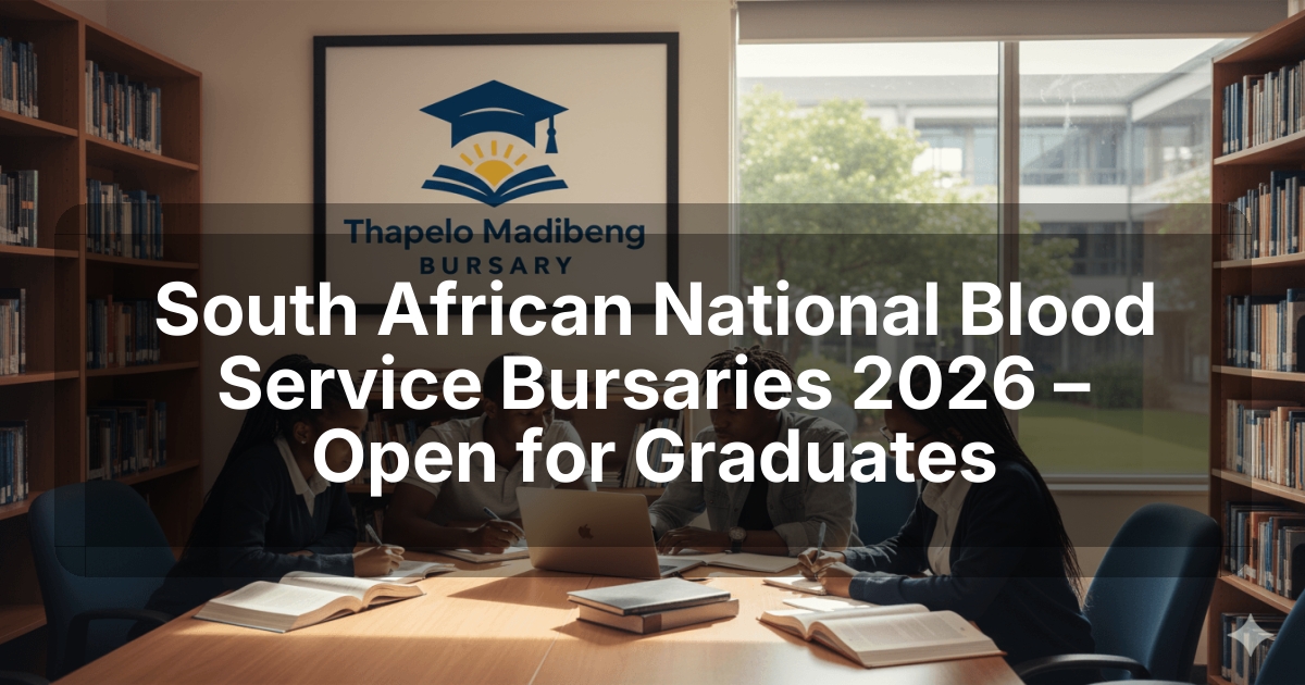 South African National Blood Service Bursaries 2026 – Open for Graduates