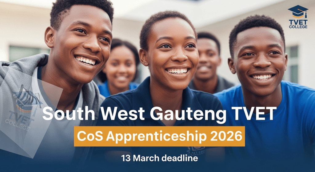 South West Gauteng TVET CoS Apprenticeship 2026 – 13 March deadline