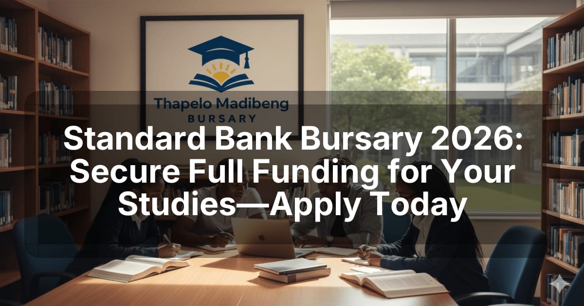 Standard Bank Bursary 2026: Secure Full Funding for Your Studies—Apply Today