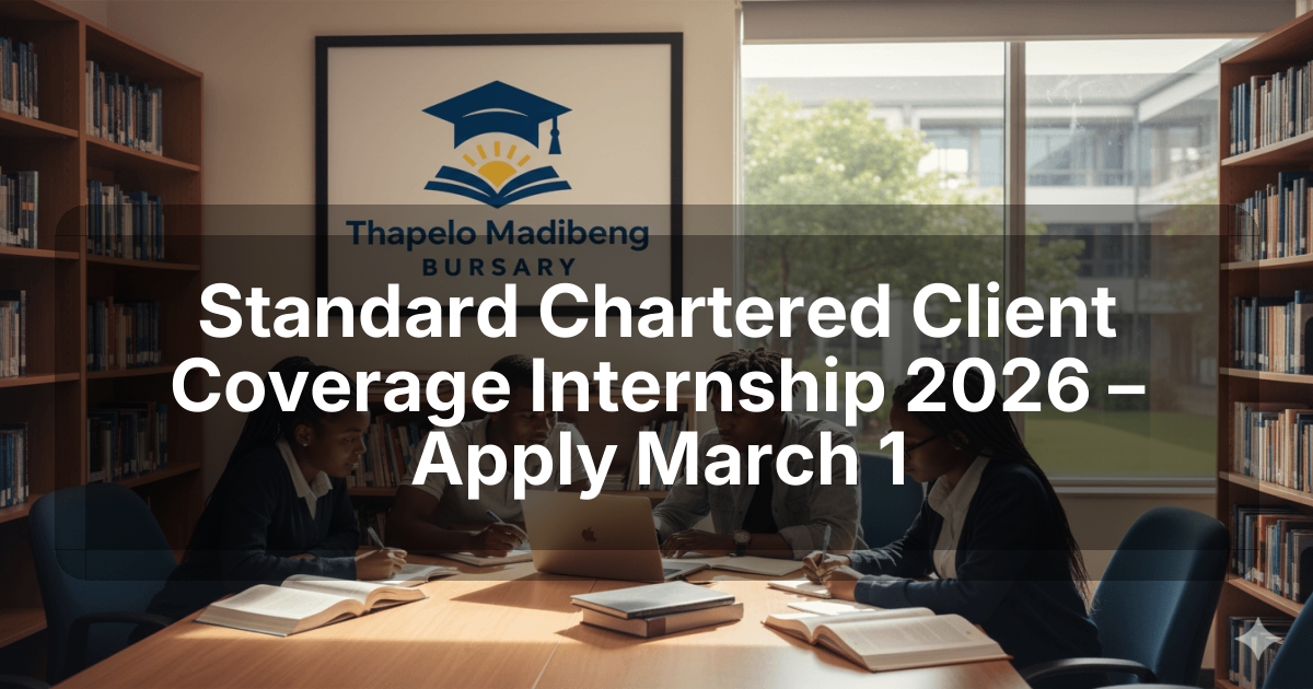 Standard Chartered Client Coverage Internship 2026 – Apply March 1