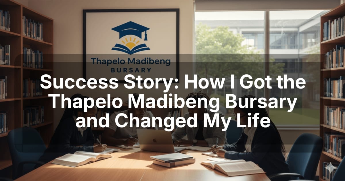 Success Story: How I Got the Thapelo Madibeng Bursary and Changed My Life