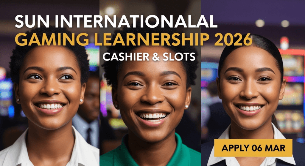 Sun International Gaming Learnership 2026 Cashier & Slots, Apply 06 Mar