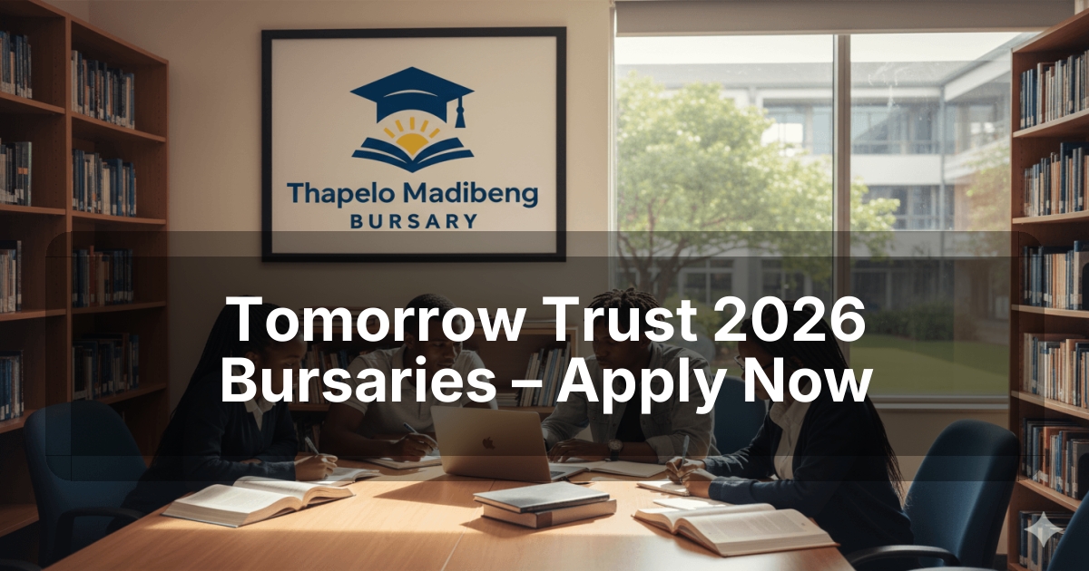 Tomorrow Trust 2026 Bursaries – Apply Now