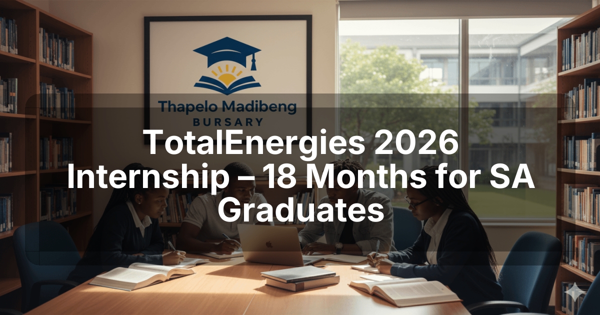 TotalEnergies 2026 Internship – 18 Months for SA Graduates