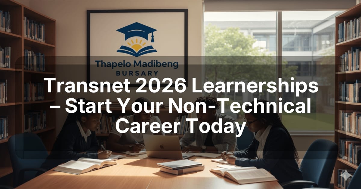 Transnet 2026 Learnerships – Start Your Non‑Technical Career Today