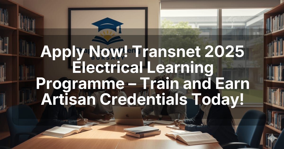 Apply Now! Transnet 2025 Electrical Learning Programme – Train and Earn Artisan Credentials Today!