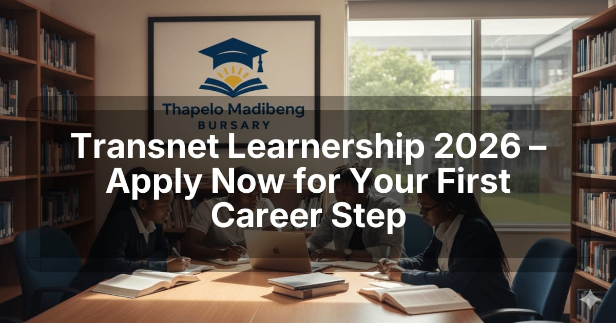 Transnet Learnership 2026 – Apply Now for Your First Career Step