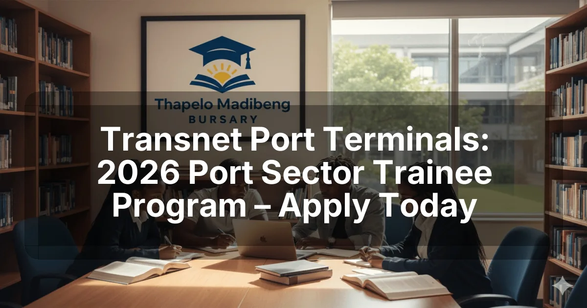 Transnet Port Terminals: 2026 Port Sector Trainee Program – Apply Today