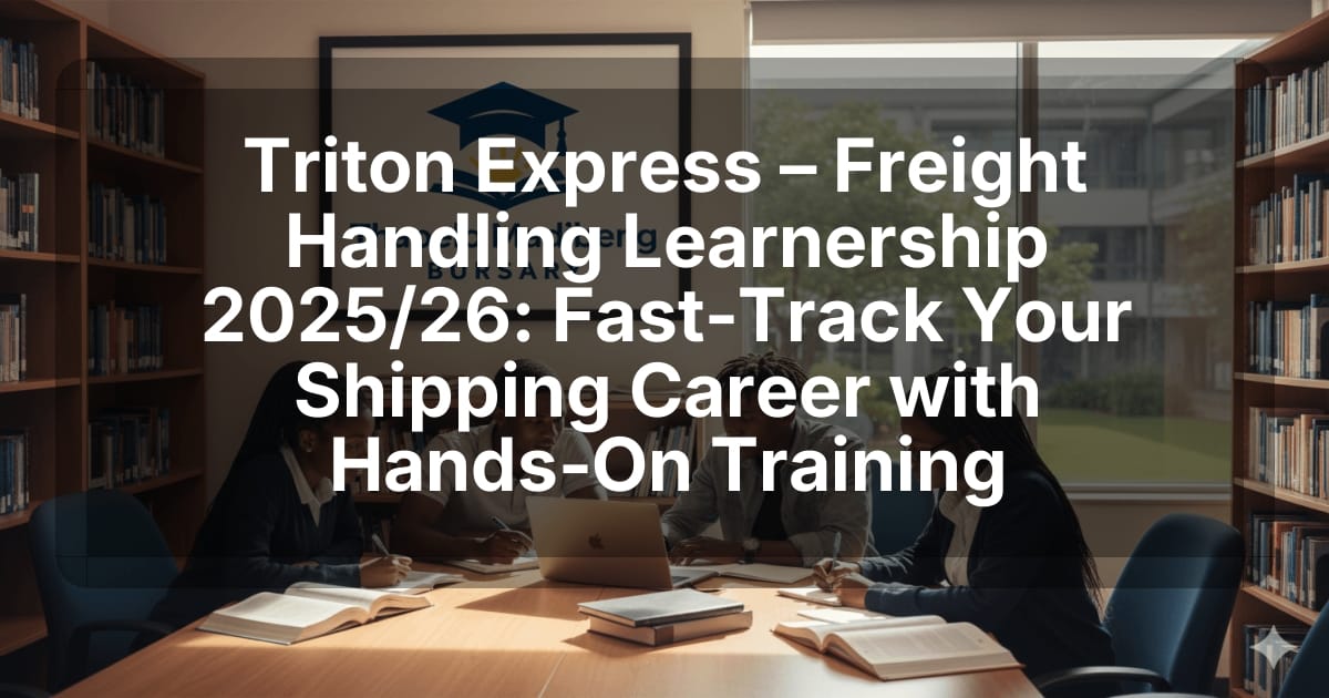 Triton Express – Freight Handling Learnership 2025/26: Fast‑Track Your Shipping Career with Hands‑On Training