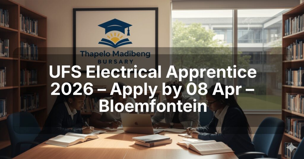 UFS Electrical Apprentice 2026 – Apply by 08 Apr – Bloemfontein