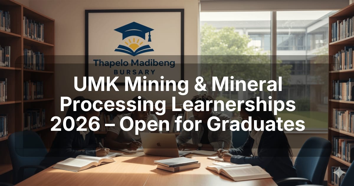 UMK Mining & Mineral Processing Learnerships 2026 – Open for Graduates