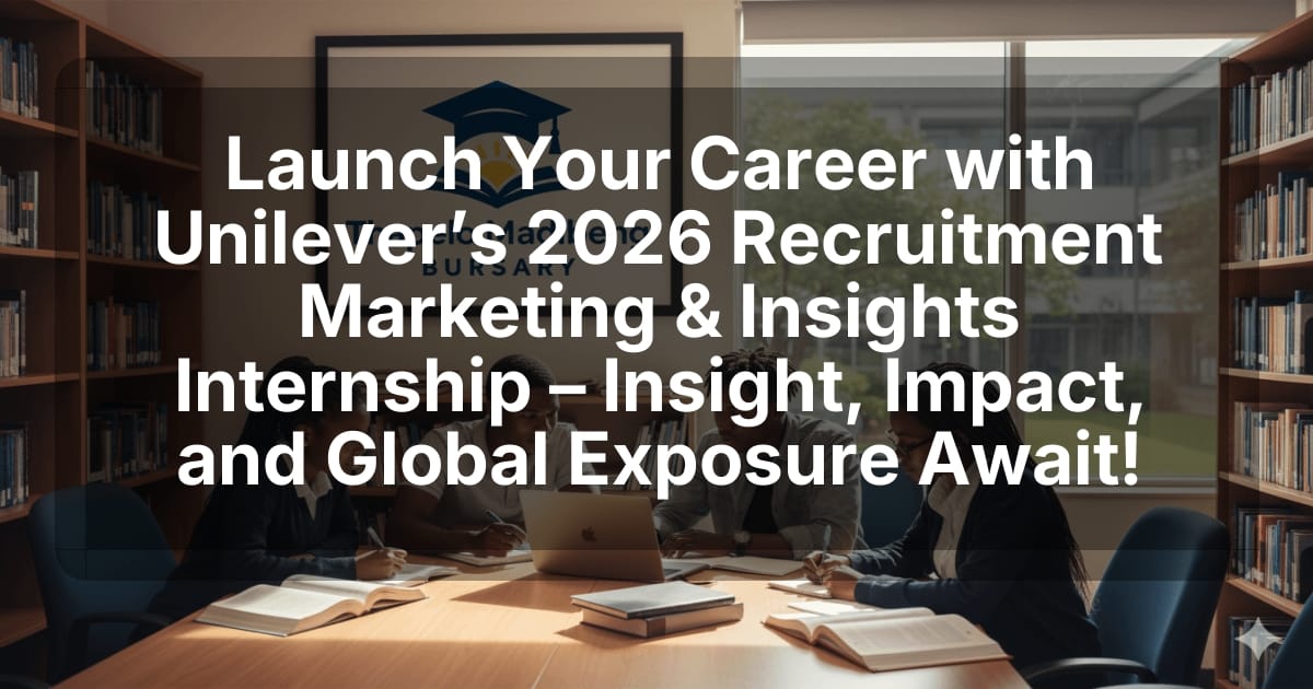 Launch Your Career with Unilever’s 2026 Recruitment Marketing & Insights Internship – Insight, Impact, and Global Exposure Await!