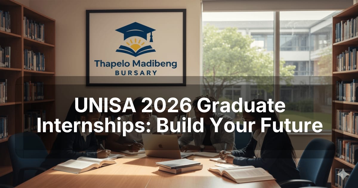 UNISA 2026 Graduate Internships: Build Your Future