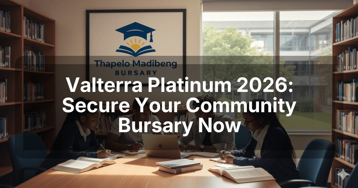 Valterra Platinum 2026: Secure Your Community Bursary Now