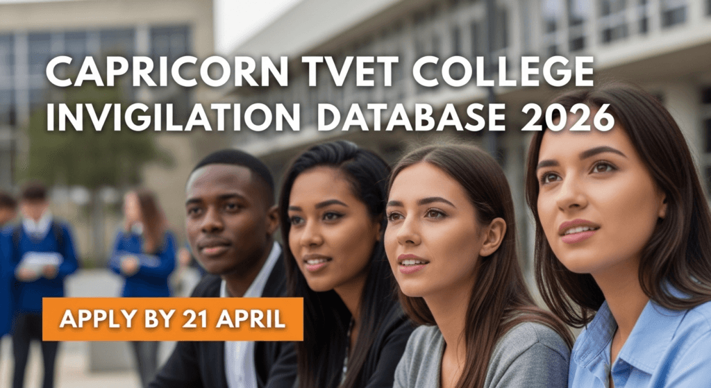 Capricorn TVET College Invigilation Database 2026 – Apply by 21 April