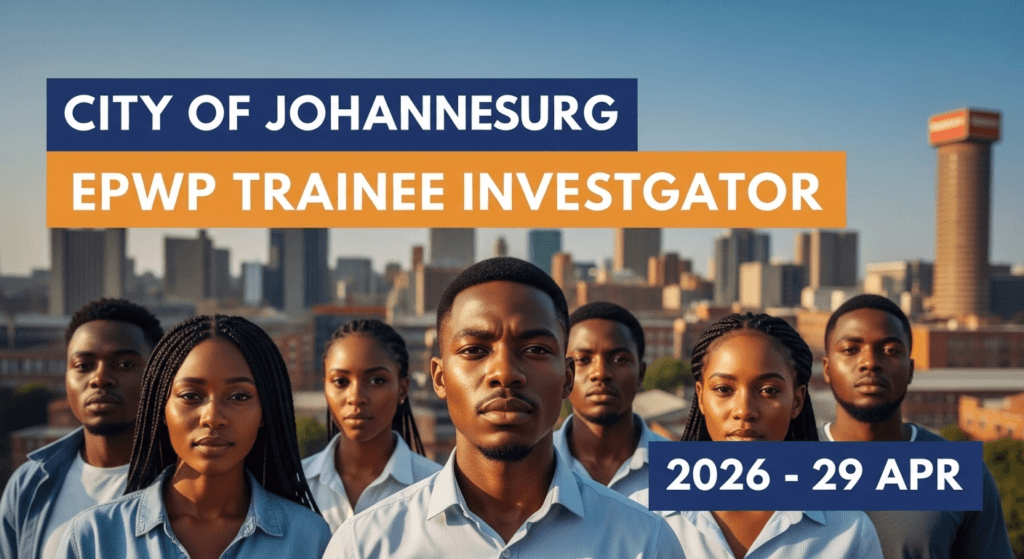 City of Johannesburg EPWP Trainee Investigator 2026 – 29 Apr